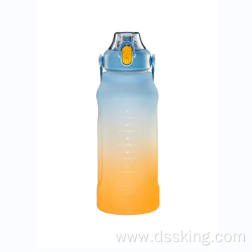 New frosted gradient water bottle 2 liter water bottle